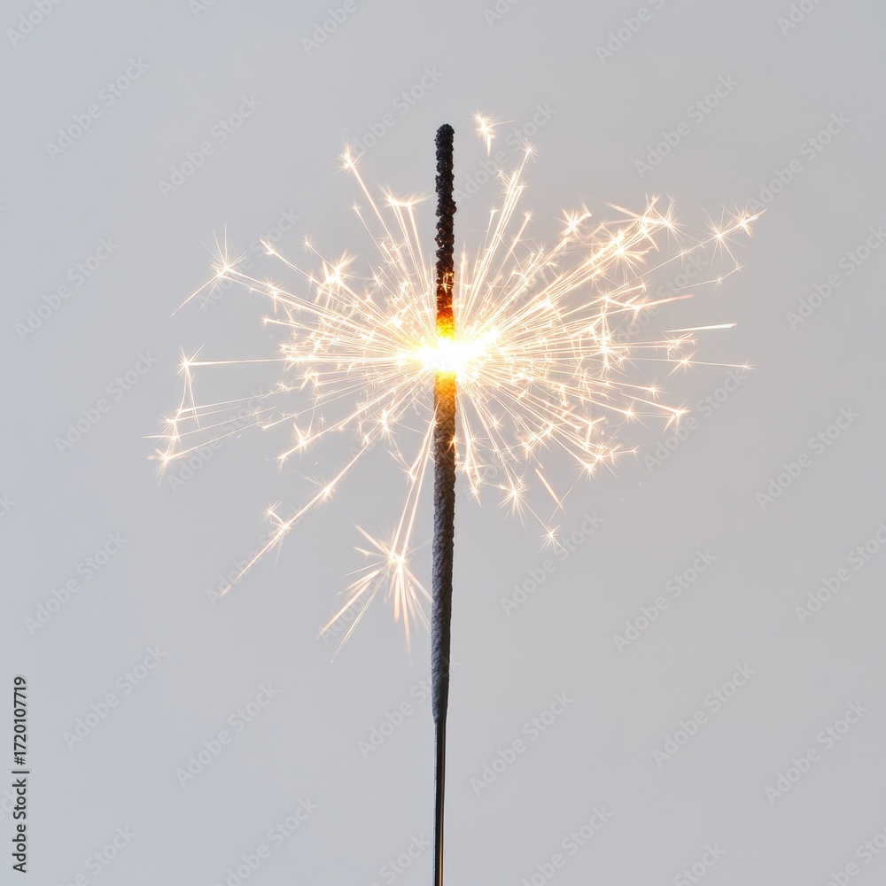 Obraz premium lighting sparkler on white background