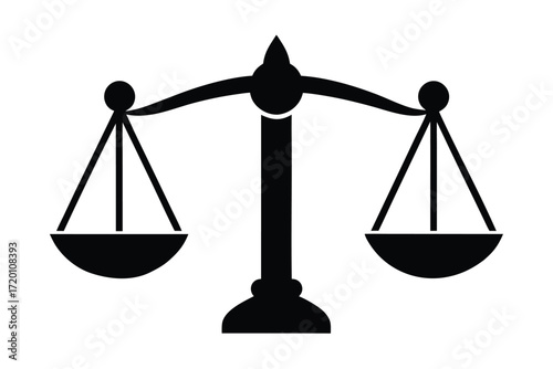 scales of justice vector icon vector icon silhouet