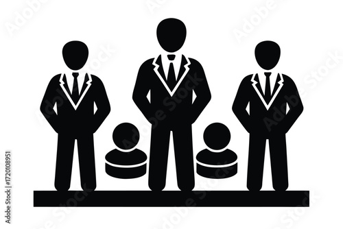 mutual funds vector icon silhouette