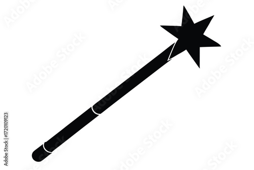 magic wand vector icon silhouette
