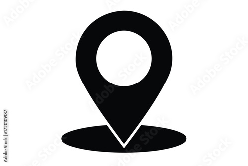 location pin vector icon silhouette