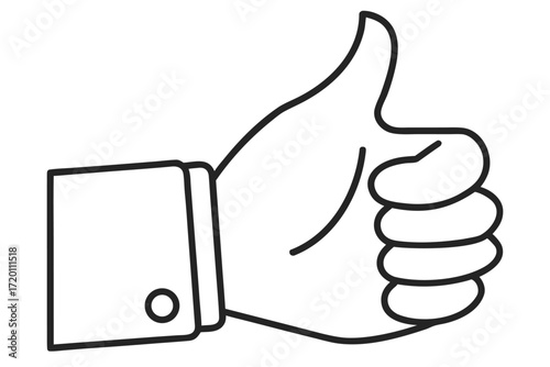 Approval thumbs up icon for positive and good satisfaction