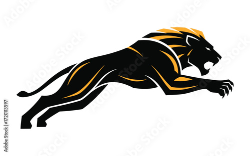 Vectorized lion animal for print, sketch, Decoration