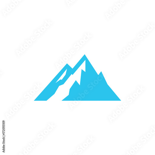 Free Download Simple blue mountain peaks logo design - GFXLoad