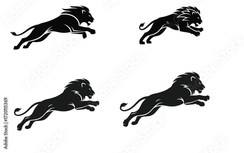 Vectorized lion animal for print, sketch, Decoration