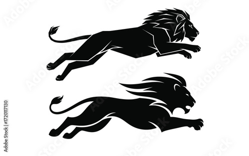 Vectorized lion animal for print, sketch, Decoration