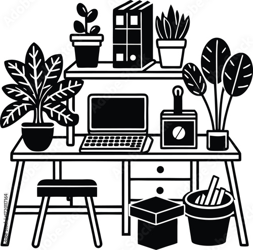 A comprehensive vector collection of home and office furniture icons, including chairs, sofas, tables, beds, and lamps ,fixture,indoor,symbol,apartment