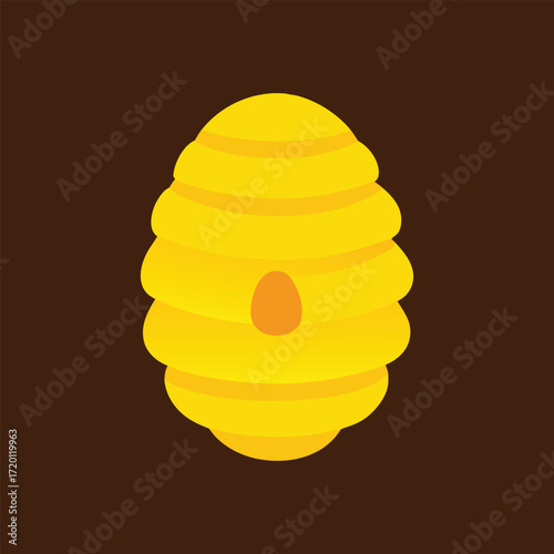 yellow honey hive vector illustration