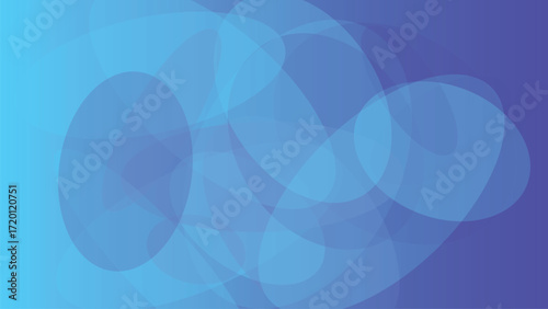 Abstract blue gradient background with overlapping translucent circles