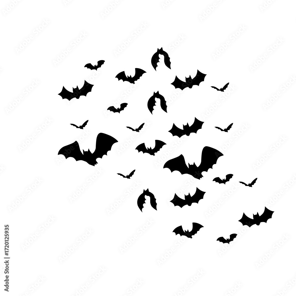 Fototapeta premium flying bats silhouettes