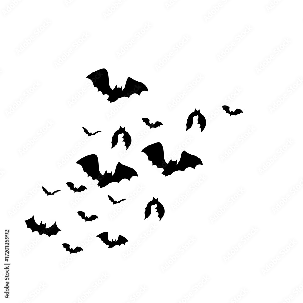 Fototapeta premium flying bats silhouettes