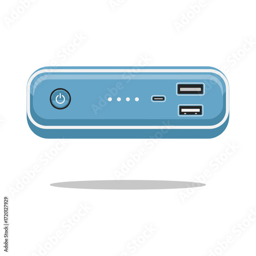 Power bank, Charging bank icon logo flat vector design