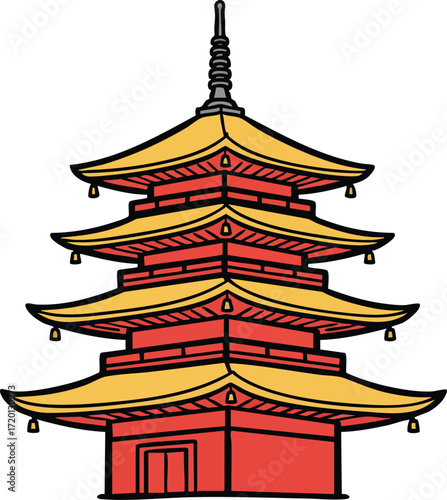 pagoda tower traditional Asian architecture