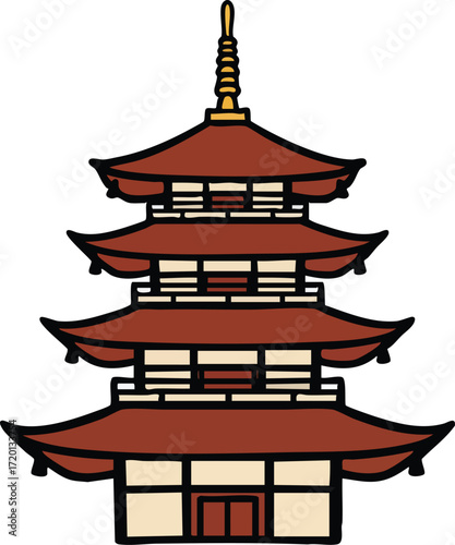 pagoda tower traditional Asian architecture