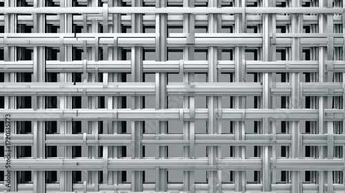 Woven Metallic Grid Pattern