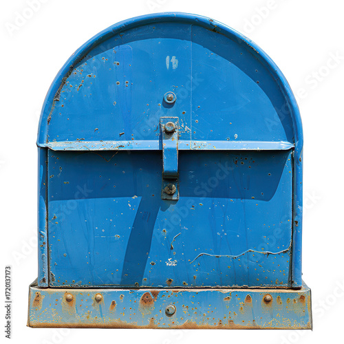 Blue metal chest treasure box strongbox locked security safe.png