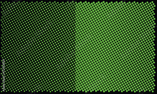 Black background with a gradient of light green dots forming a pattern abstract bright