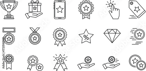 Achievement and Reward Icons Collection A Symbol of Success