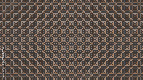 Modern geometric background featuring repeating squares, stars and abstract shapes in beige over dark tones, perfect for digital design, wallpaper and creative projects