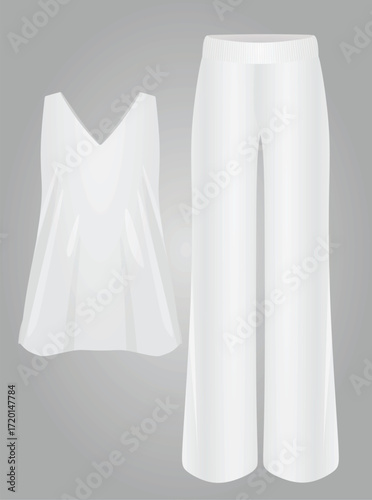 Top t shirt and bottom. vector