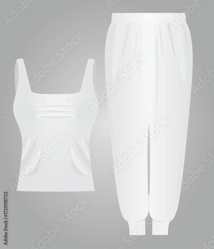 Top t shirt and bottom. vector