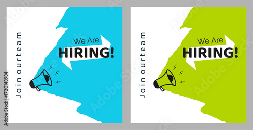 Job vacancy hiring flyer or poster design for social media circular post banner template We are hiring Job advertisement flyer, We are hiring job vacancy poster design