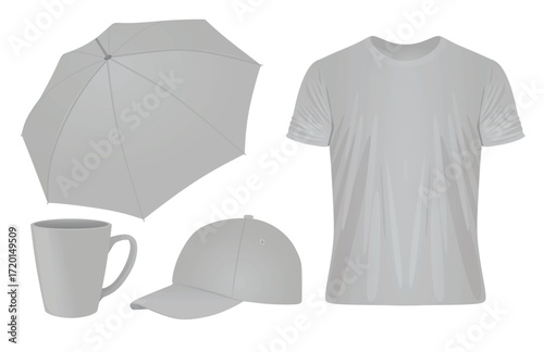 Promotional business item set. vector illustration	
