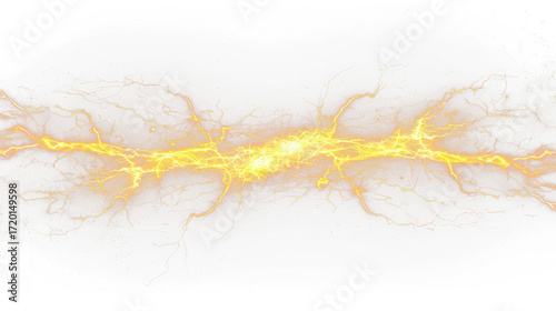 yellow lightning bolt strike PNG cut out, thunderstorm lightning