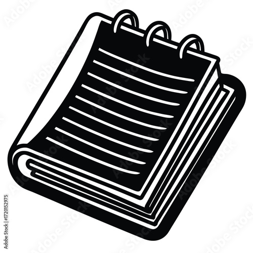 notepad icon on white background