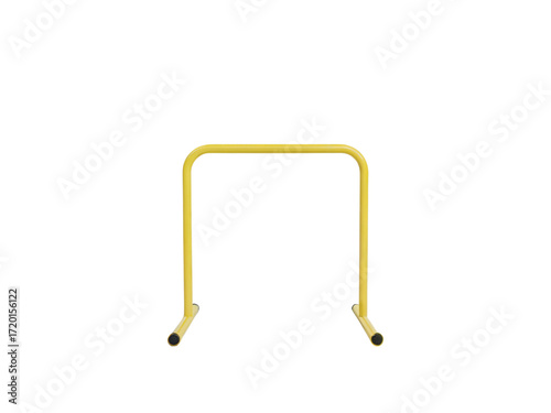 Yellow hurdle isolated on transparent background