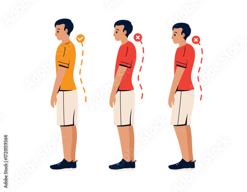 Posture Vector Icons, Posture Correction, Healthy Posture, Posture Exercises, Posture Alignment, Posture Illustration, Posture Therapy, Posture Icon Set, Posture Awareness, Posture Wellness