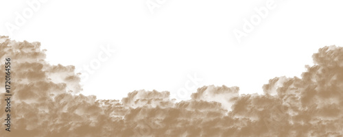 Dust sand soil smoke cloud particles isolated on transparent and white background, design elements, PNG, overlay, covering