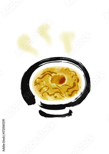 卵を入れたインスタントラーメン