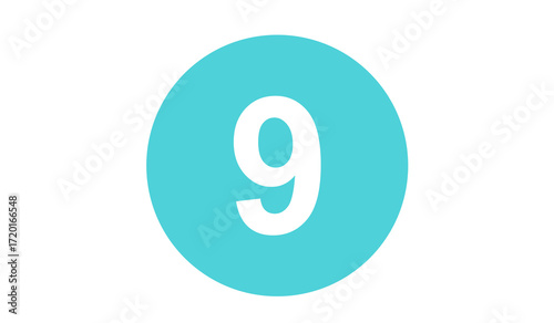 blue number 9