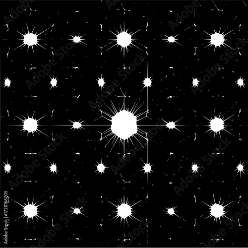 Abstract black and white starburst pattern background design for wallpaper and digital art projects usage