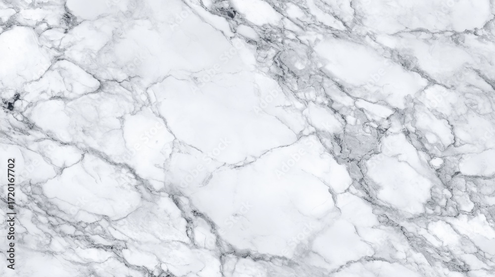 Obraz premium This polished white marble features intricate gray veining, perfect for enhancing modern interiors, countertops, floors, and decorative accents.