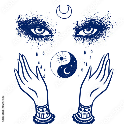 vector illustration of mystical symbol image