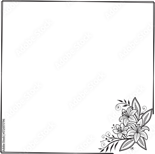 abstract floral frame