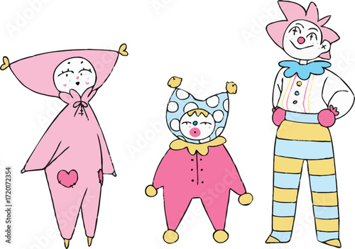 Three Clowns