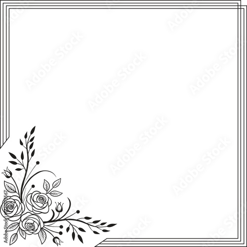 abstract floral background with frame