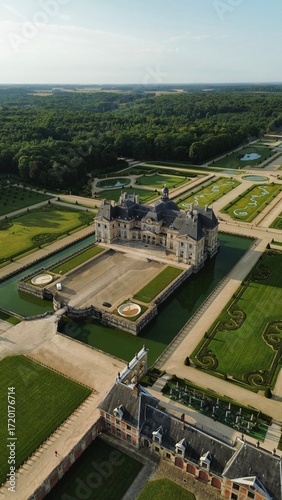 drone photo Vaux-le-Vicomte castle France europe