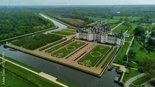 drone photo Chambord castle France europe