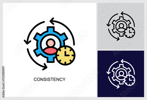 Consistency icon Multi Style Vector Illustration 