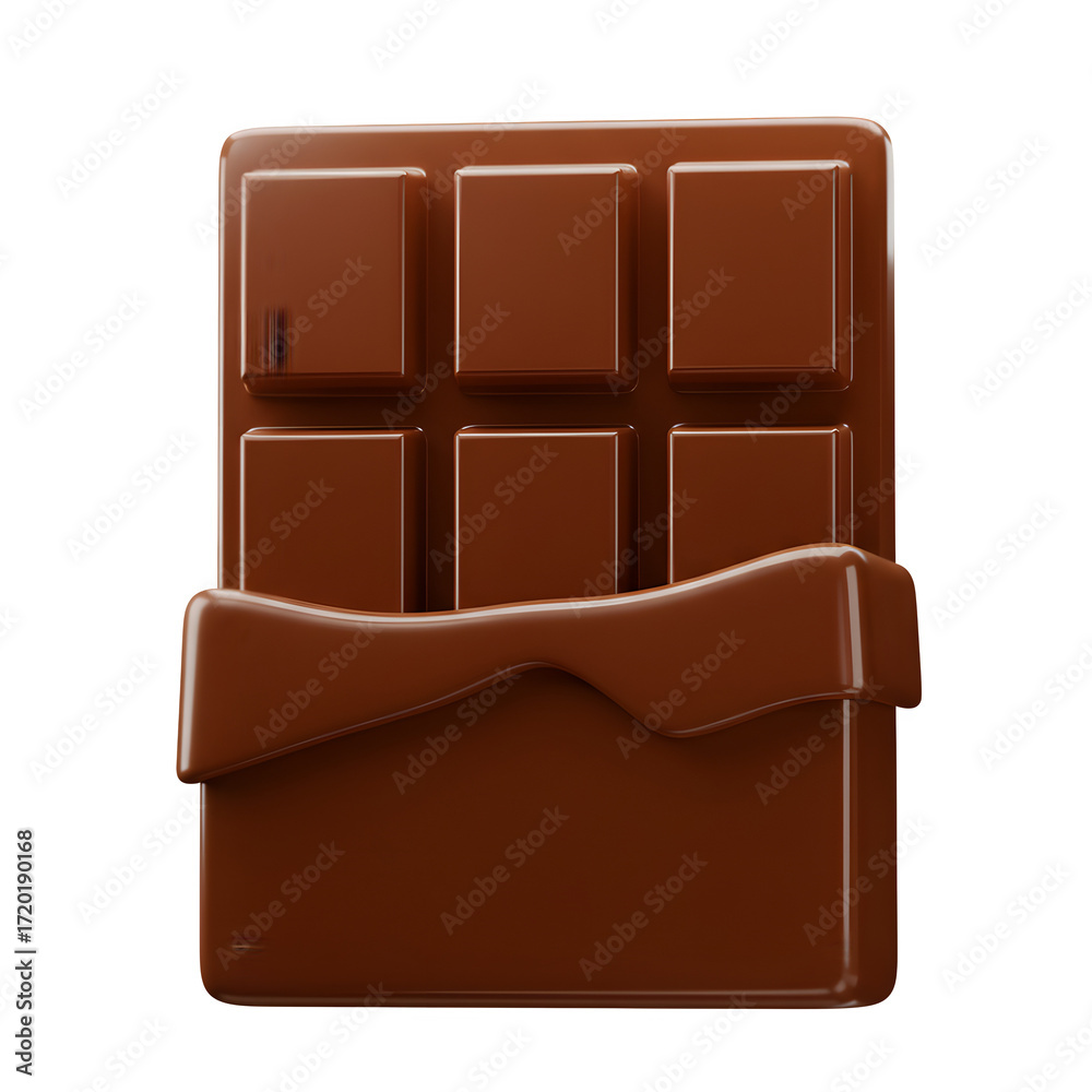Obraz premium chocolate bar isolated on white