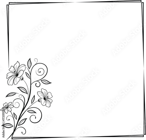 floral frame with floral ornament