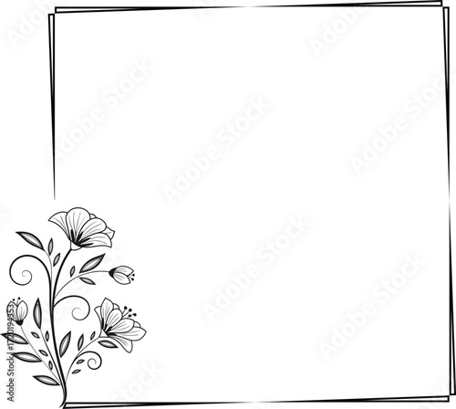 frame with floral ornament