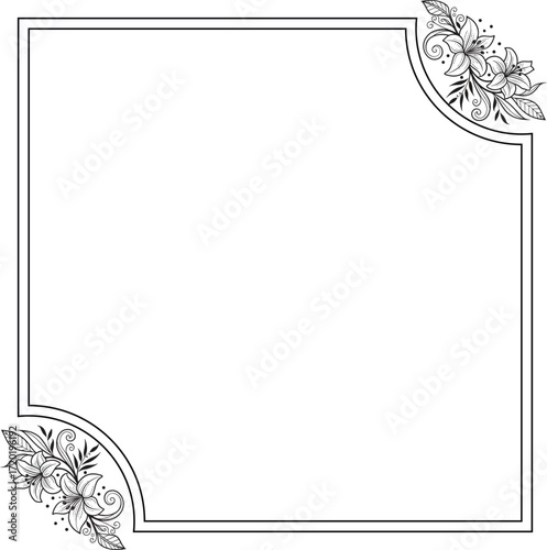 frame with floral ornament