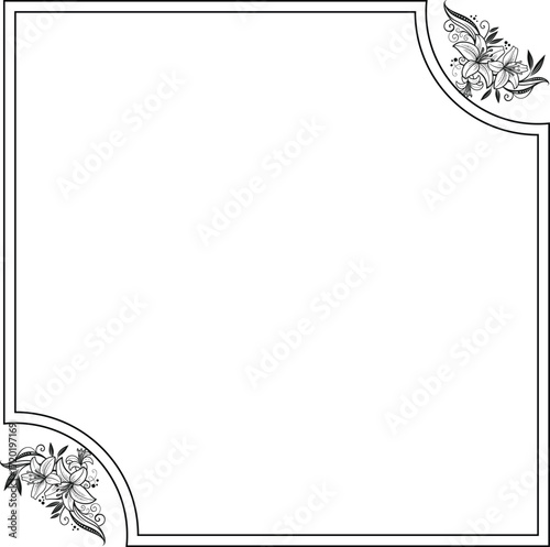 floral frame for your text