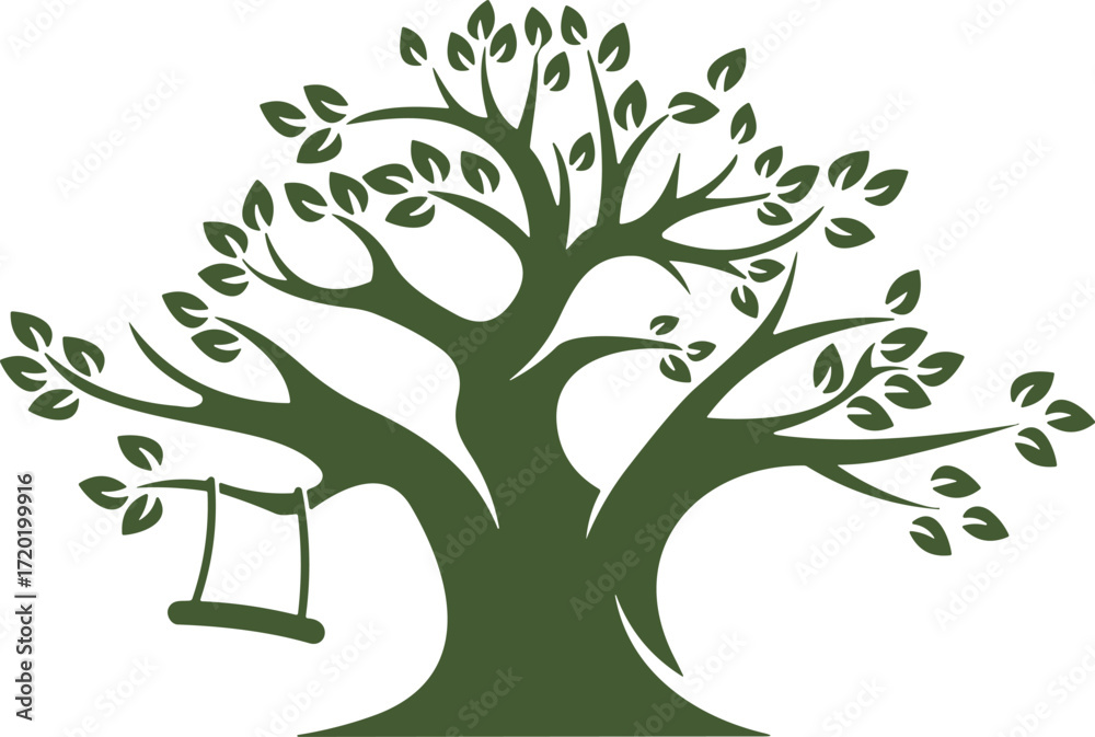 Obraz premium vector tree silhouette