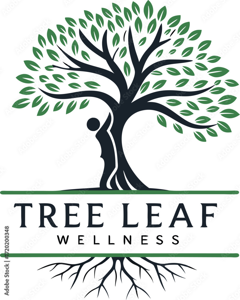 Obraz premium tree wellness logo